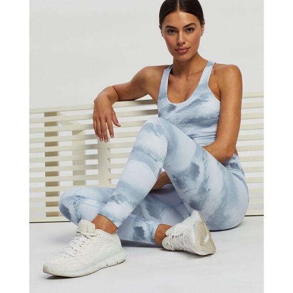 Anthro All Fenix Aryah 7/8 Legging Activewear Charcoal White Size L - Picture 3 of 13